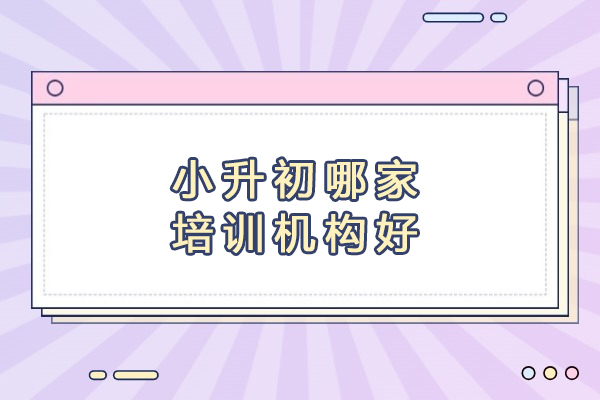 南京小升初哪家培训机构-有用吗
