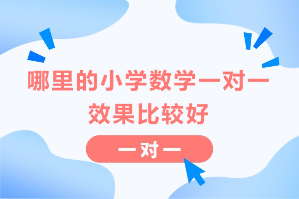 南京哪里的小学数学一对一效果比较好