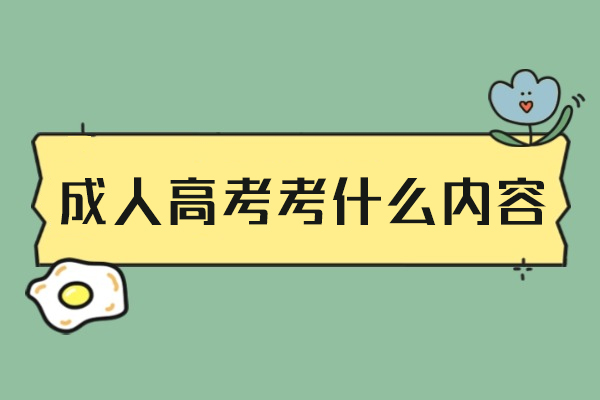 福州成人高考考什么内容-有哪些科目