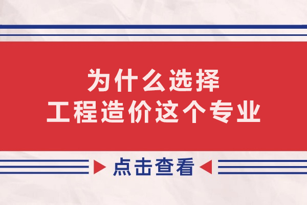 为什么选择工程造价这个专业