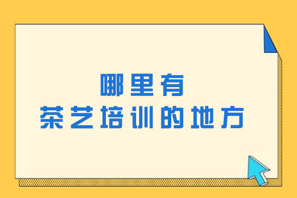 常州哪里有茶艺培训的地方