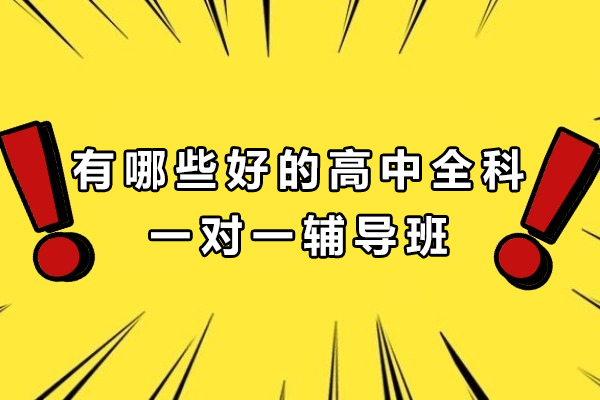 杭州有哪些好的高中全科一对一辅导班