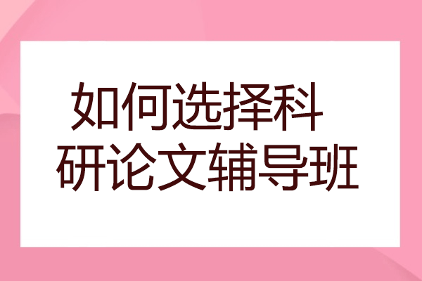 科研论文辅导班选择指南：五维度深度解析