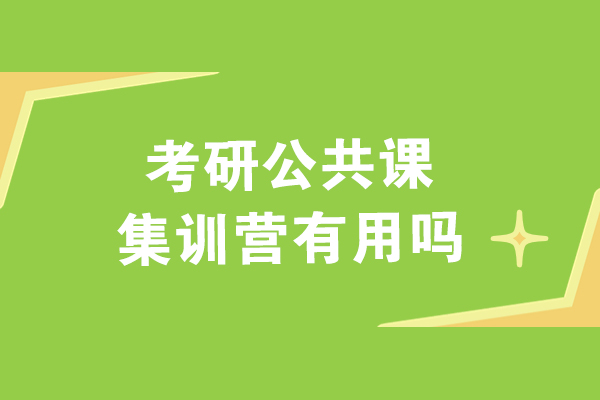 考研公共课集训营有用吗