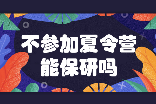 不参加夏令营能保研吗
