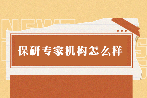 西安保研专家机构怎么样