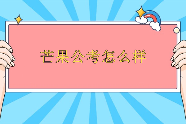 武汉芒果公考怎么样