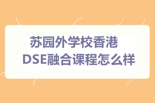 苏园外学校香港DSE融合课程怎么样