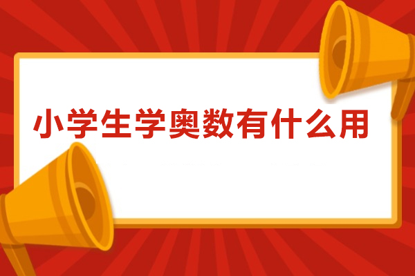 小学生学奥数有什么用