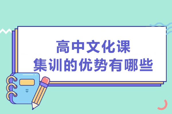 高中文化课集训的优势有哪些