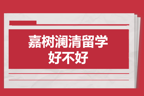 深圳嘉树澜清留学好不好