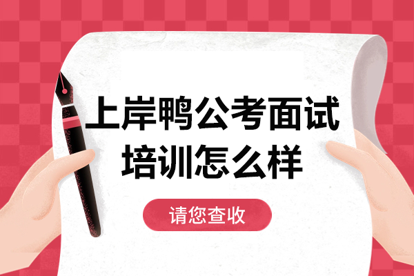 上岸鸭公考面试培训怎么样