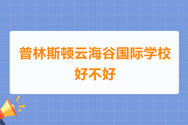 深圳普林斯顿云海谷国际学校好不好