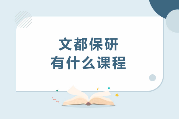 成都文都保研有什么课程
