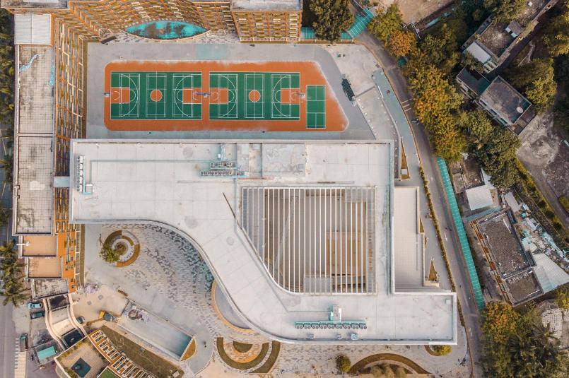 学校鸟瞰图