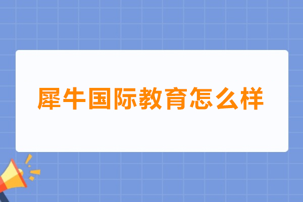深圳犀牛国际教育怎么样