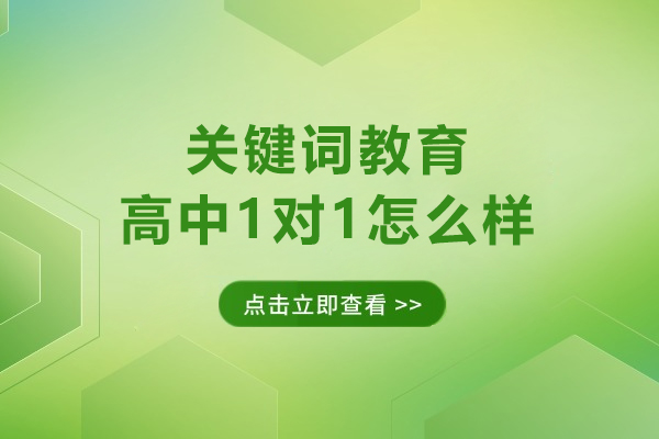深圳关键词教育高中1对1怎么样