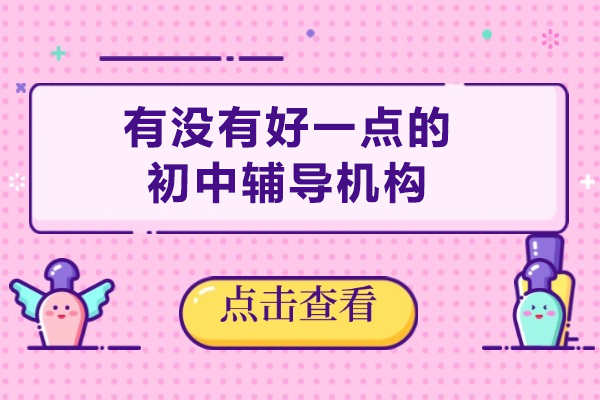 深圳有没有好一点的初中辅导机构