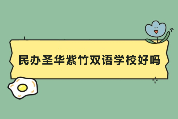 上海民办圣华紫竹双语学校好吗