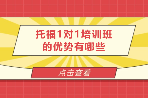 托福一对一培训班的优势有哪些