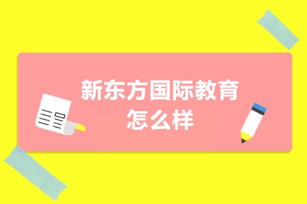 东莞新东方国际教育怎么样