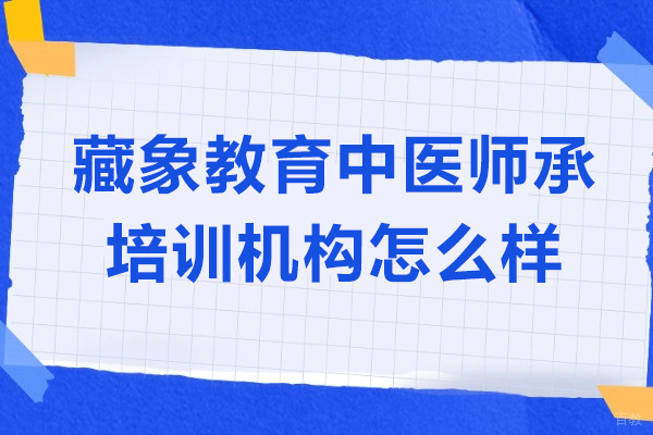 上海藏象教育中医师承培训机构怎么样