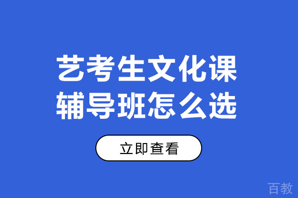 大连艺考生文化课辅导班怎么选