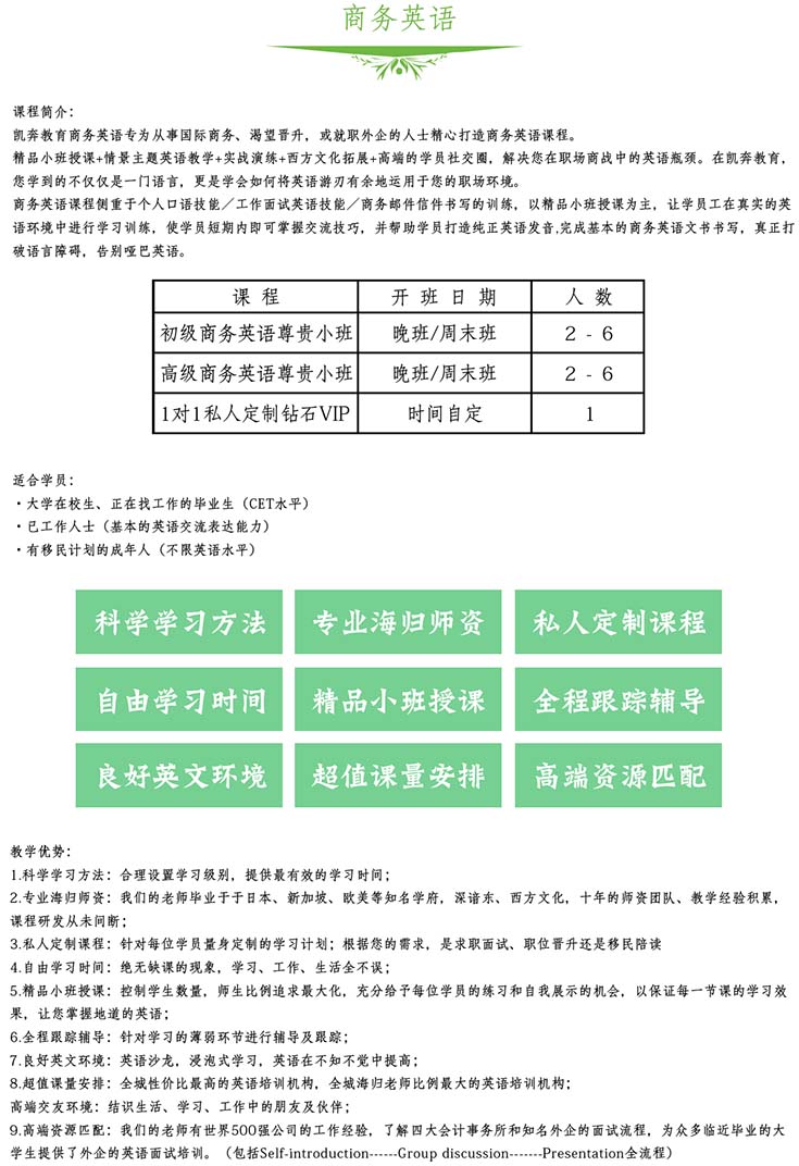 商务英语课堂实景