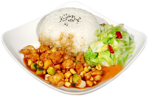 铁板炒饭制作现场